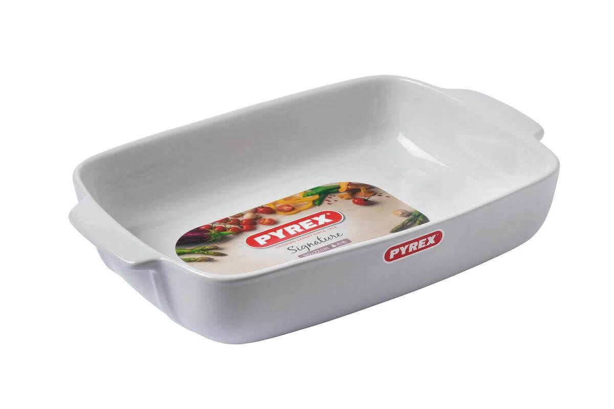 Pyrex Ovenschaal 30 X 22 Cm Aardewerk Wit 2 Pyrex Ovenschaal 30 X 22 Cm Aardewerk Wit - Afbeelding 2