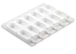 Silikomart SteccoFlex Ijsvorm 12 Ijsjes 9 X 5 Cm Silicone Wit