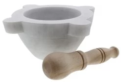 Marmotecnica Vijzel Met Houten Stamper ø 20 Cm Marmer