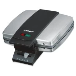 Cloer Brussels Wafelijzer Dubbel 18,5 Cm Anti-aanbaklaag Rvs Mat