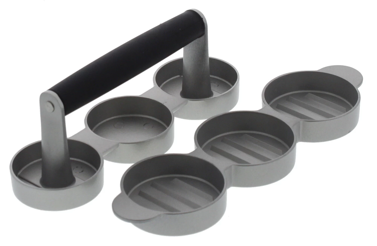 Point-Virgule Drievoudige Hamburgerpers ø 6,8 Cm Grijs-zwart 1 Point-Virgule Drievoudige Hamburgerpers ø 6,8 Cm Grijs-zwart