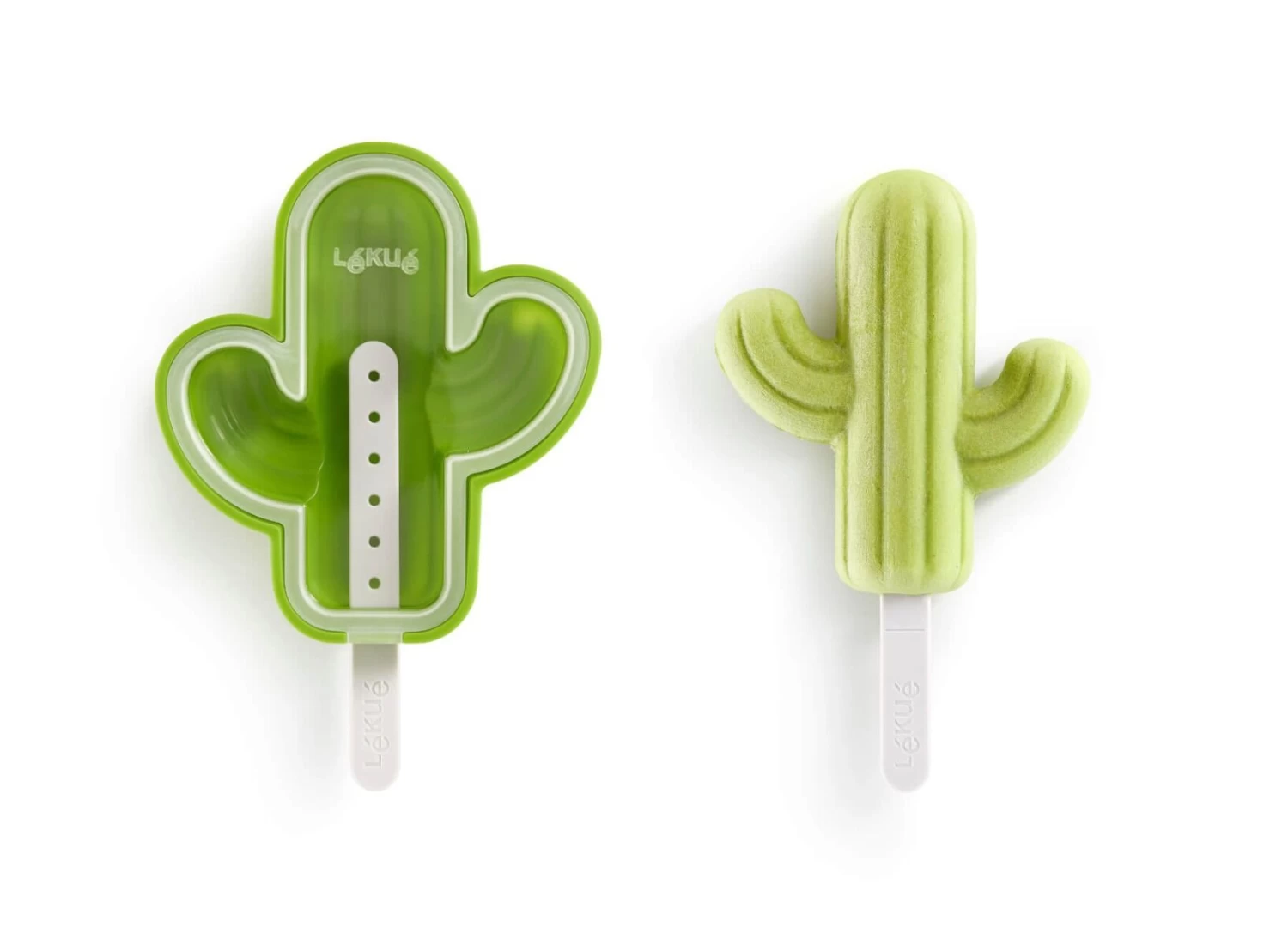 Lekue Lékué Fun & Sun Ijsvorm Cactus Silicone Groen 4 Stuks 1 Lekue Lékué Fun & Sun Ijsvorm Cactus Silicone Groen 4 Stuks