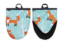 Ulster Weavers Foraging Fox Kleine Ovenwant Katoen Blauw 2 Stuks