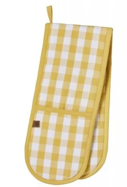 Ulster Weavers Gingham Yellow Lange Pannenlap Katoen Geel