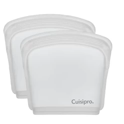 Cuisipro Herbruikbare Zak 13,3 X 12 Cm Silicone Transparant 2-delig