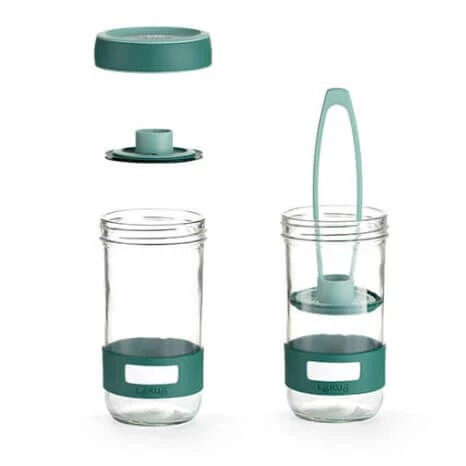 Lekue Lékué Fermentatieset Kunststof Transparant/groen 2 Stuks 2 Lekue Lékué Fermentatieset Kunststof Transparant/groen 2 Stuks - Afbeelding 2