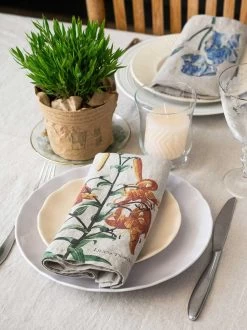 Oldenhof Garden Flowers Servet 45 X 45 Cm Linnen 6 Stuks -Keuken Verkoop linoroom napkins flowers vertical lr 10