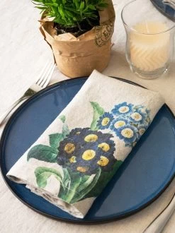 Oldenhof Garden Flowers Servet 45 X 45 Cm Linnen 6 Stuks -Keuken Verkoop linoroom napkins flowers vertical lr 12