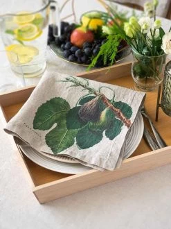 Oldenhof Fruits Servet 45 X 45 Cm Linnen 6 Stuks -Keuken Verkoop linoroom napkins fruits vertical lowr7