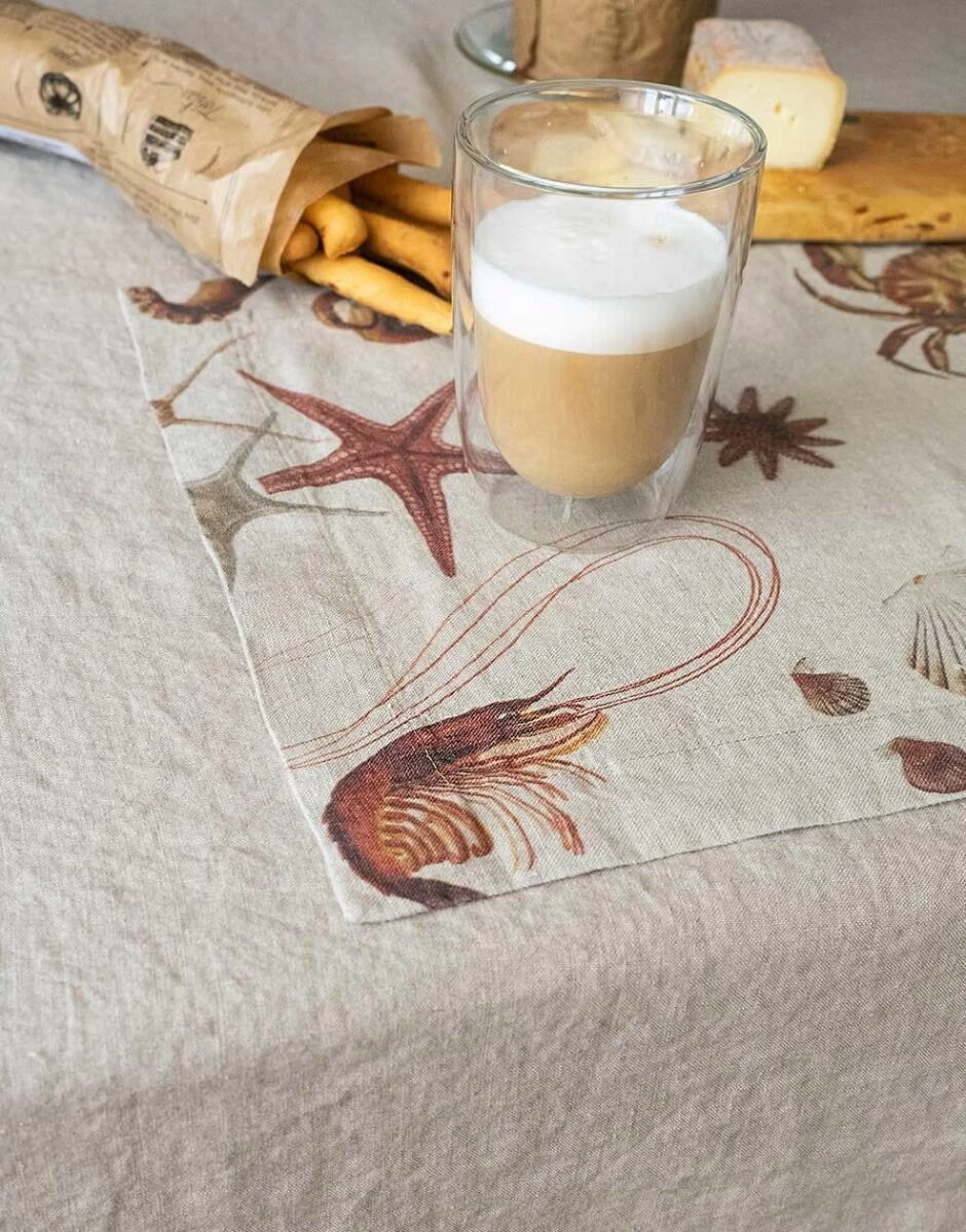 Oldenhof Sea Animals Placemat 35 X 48 Cm Linnen 2 Stuks 3 Oldenhof Sea Animals Placemat 35 X 48 Cm Linnen 2 Stuks - Afbeelding 3