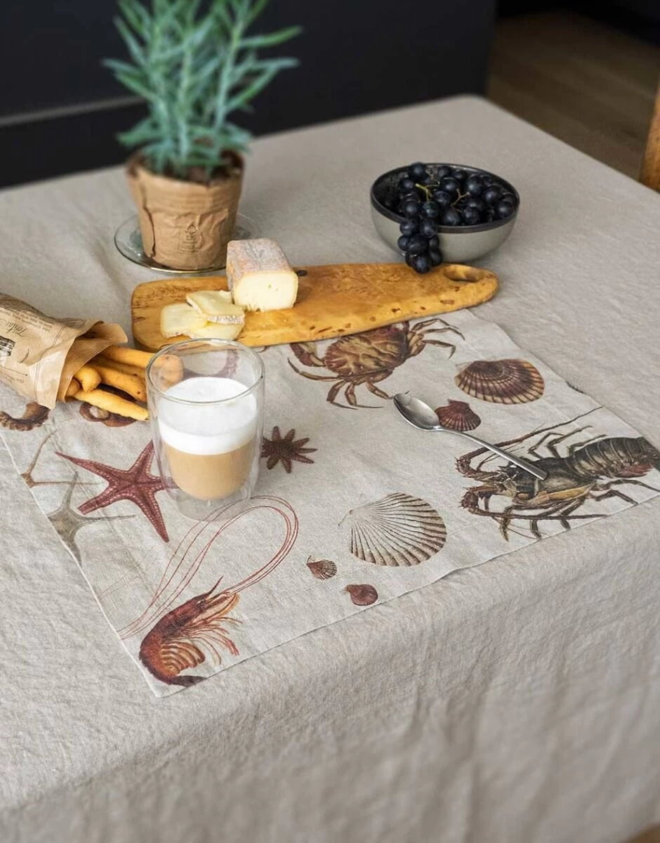 Oldenhof Sea Animals Placemat 35 X 48 Cm Linnen 2 Stuks 4 Oldenhof Sea Animals Placemat 35 X 48 Cm Linnen 2 Stuks - Afbeelding 4