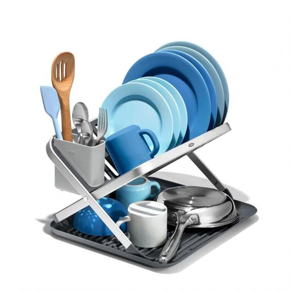 OXO Good Grips Afdruiprek Inklapbaar 35,5 X 41 Cm Aluminium - Afbeelding 2