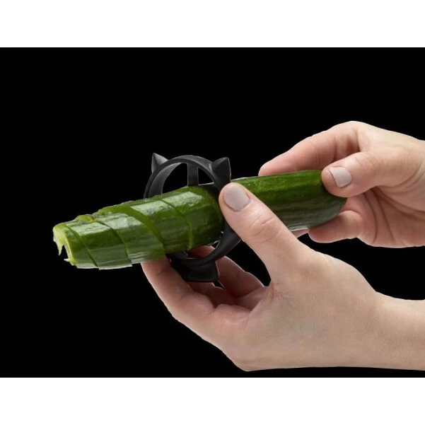 Peleg Curly Cat Groentesnijder ø 6,8 Cm Kunststof En Rvs Zwart - Afbeelding 2