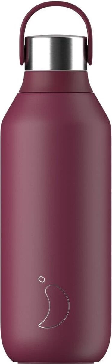 Chilly's Bottle Waterfles 500 Ml Rvs Plum 1 Chilly's Bottle Waterfles 500 Ml Rvs Plum