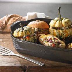 Emile Henry Rechthoekige Ovenschaal 36 X 23 Cm Keramiek Fusain -Keuken Verkoop recht zwart3 1