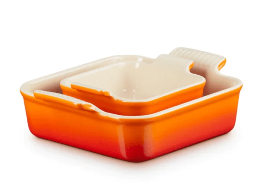 Le Creuset Ovenschalenset Aardewerk Vulcanique 2-delig 1 Le Creuset Ovenschalenset Aardewerk Vulcanique 2-delig