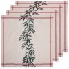 Ladelle Garland Servet 45 X 45 Cm Katoen Beige/rood 4-delig